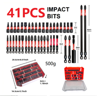 Jeu de 41 embouts de tournevis Phillips multi-usages en acier S2, finition oxyde noir, manche en acier, pour usage domestique