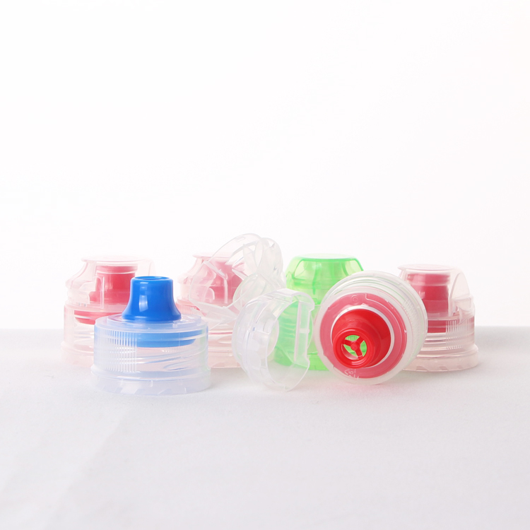 ボトルジュースのキャップ 食品グレードプラスチック製フリップトップキャップ、吸い口付き