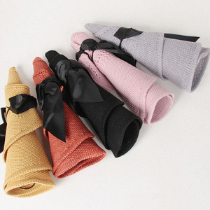 <b>Summer</b> Korean Style Trendy Bowknot Outdoor Wide-brimmed Sunscreen Beach Sunshade Fisherman <b>Straw</b> <b>Hat</b> Women's Folding Open Roof - Product Image 6