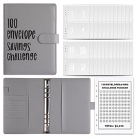 Organiseur de budget en cuir PU A5 A6 personnalisé avec enveloppes pour économiser de l'argent et feuilles de suivi des dépenses pour les acheteurs en gros et les petites commandes