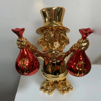 Offres Spéciales Plaqué Or Scrooge MC Canard Statue Résine Artisanat Personnages De Bande Dessinée Pop Art pour La Décoration Intérieure Fibre De Verre