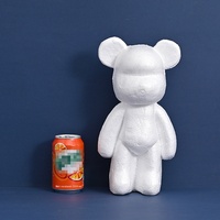 Figurine d'ours en résine écologique, modèle blanc à peindre, animal décoratif, pour Noël, DIY, graffiti, vente en gros usine