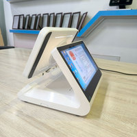 Dispositivo Táctil de Pantalla Dual de 11.6 Pulgadas con Lector de Tarjetas con Código QR para Kioscos de Pago