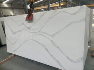 Piedra Artificial de Cuarzo Calacatta Gris Perfect Stone, Piedra de Cocina de Primera Calidad, 3200x1600mm, 20mm de Grosor - Product Image 4