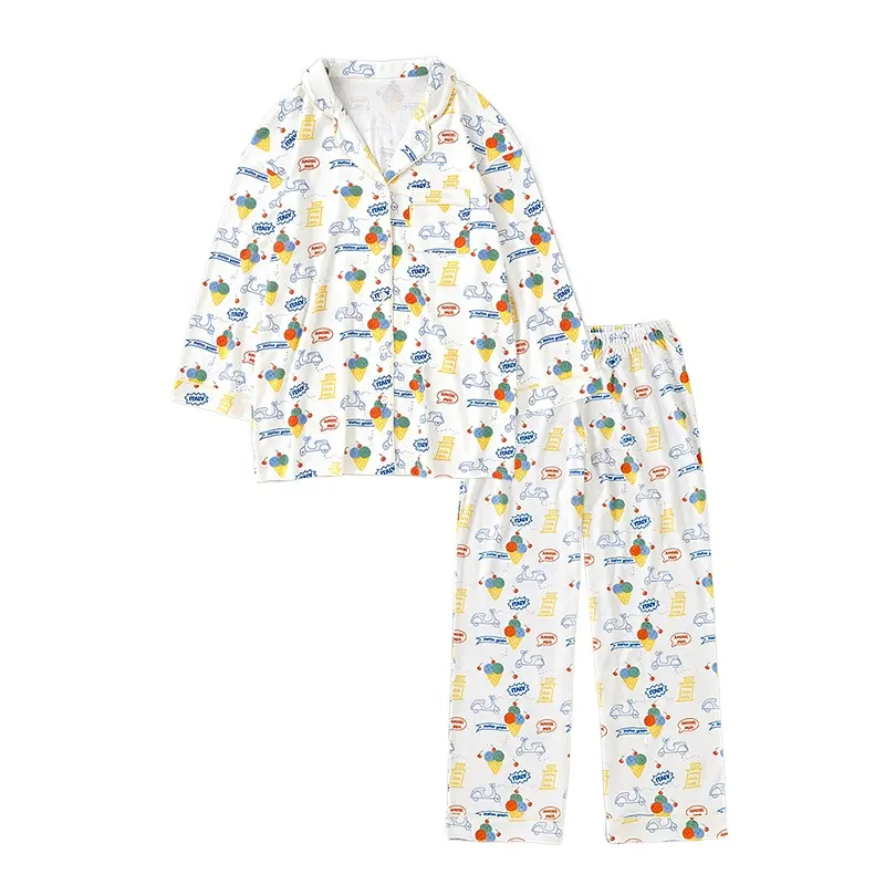 Ensemble de nuit maman et enfant en coton biologique, avec Logo, personnalisé, 100% biologique, vêtements de nuit, pour salon