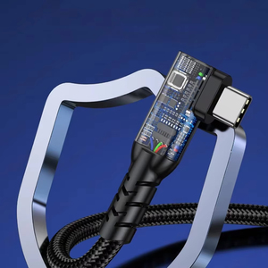 สายดาต้า PD 240W 5A หัวงอ USB <span class=keywords><strong>5</strong></span>.0 80Gbps Thunderbolt <span class=keywords><strong>5</strong></span> Type <span class=keywords><strong>C</strong></span> สำหรับชาร์จเร็ว ใช้ได้กับ MacBook iPhone 17 Pro Air แท็บเล็ต แล็ปท็อป - Product Image 5