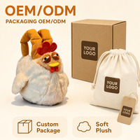 Peluche personnalisée en forme de poulet, directement de l'usine, à partir de vos illustrations, OEM/ODM, pour marques IP originales