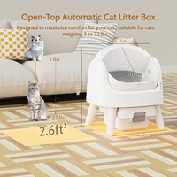 Pour Autoscooper 11 Bac à litière automatique pour chat en plastique écologique Grande capacité Conception ouverte Sacs poubelles inclus