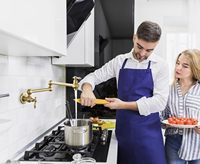Robinet mural de cuisine de luxe en laiton, monotrou, eau froide, pour remplissage de casseroles, rotatif à 720°, flexible, économiseur d'eau 888002