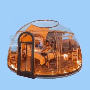 Dôme de maison verte transparent PC Différents modèles Dôme de glamping polyvalent Salle géodésique Dôme tente de camping