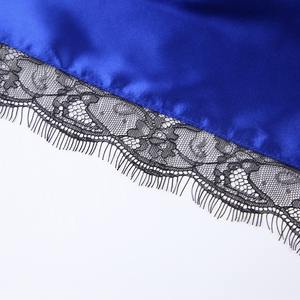 Nuevos camisones transpirables <span class=keywords><strong>de</strong></span> longitud completa personalizados para mujer Albornoz <span class=keywords><strong>de</strong></span> señora con encaje y ropa <span class=keywords><strong>de</strong></span> dormir <span class=keywords><strong>de</strong></span> seda sedosa - Product Image 5