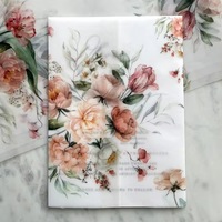 Fabricante Mayorista de Tarjetas de Invitación de Boda con Impresión Perfecta y Relieve, Cubierta Translúcida de Papel Vitela