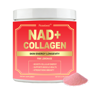 תוסף קולגן טבעי בטעם לימונדה 500 מיליגרם NAD+ עם רסברטרול לאריכות ימים ונוגדי חמצון, מותג פרטי OEM - Product Image 1