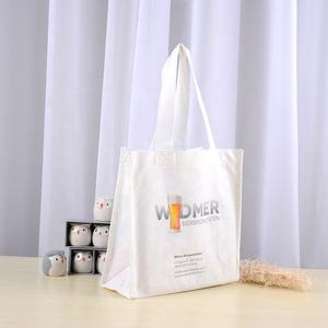 Venta directa de fábrica, barato y venta caliente logotipo personalizado serigrafía blanca bolsa de bambú promocional - Product Image 1