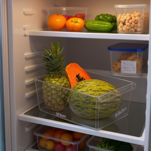 Scatola portaoggetti Plasticforte 37x23x15cm Contenitore trasparente per alimenti per l'organizzazione del frigorifero N14 - Product Image 3