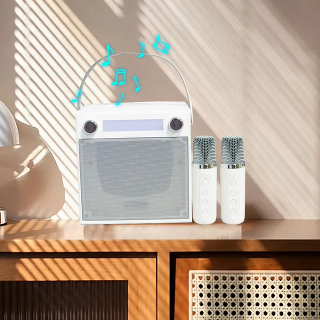 2025 Portable Bluetooth Speaker with Dual Wireless Mics, RGB Light, Rechargeable Karaoke Machine for Home Party & Travel