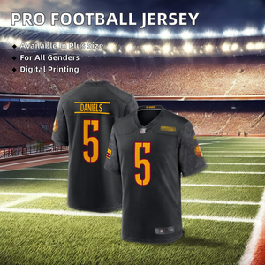 2026新设计华盛顿指挥官 #5杰登丹尼尔斯球衣快干透气成人美式足球服 - Product Image 4