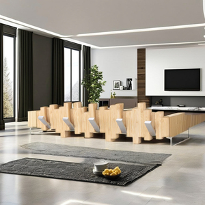 Bán Buôn Tùy Chỉnh Rắn Gỗ Quần Áo Giá Với 5 Kim Loại Móc Tường Móc Rắn Gỗ Móc Áo Với Tre Cho Quần Áo Lưu Trữ - Product Image 3