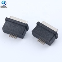 Impermeable IP67 Micro USB Tipo B Conector SMT de 5 pines Conector hembra USB para carga y transmisión de datos