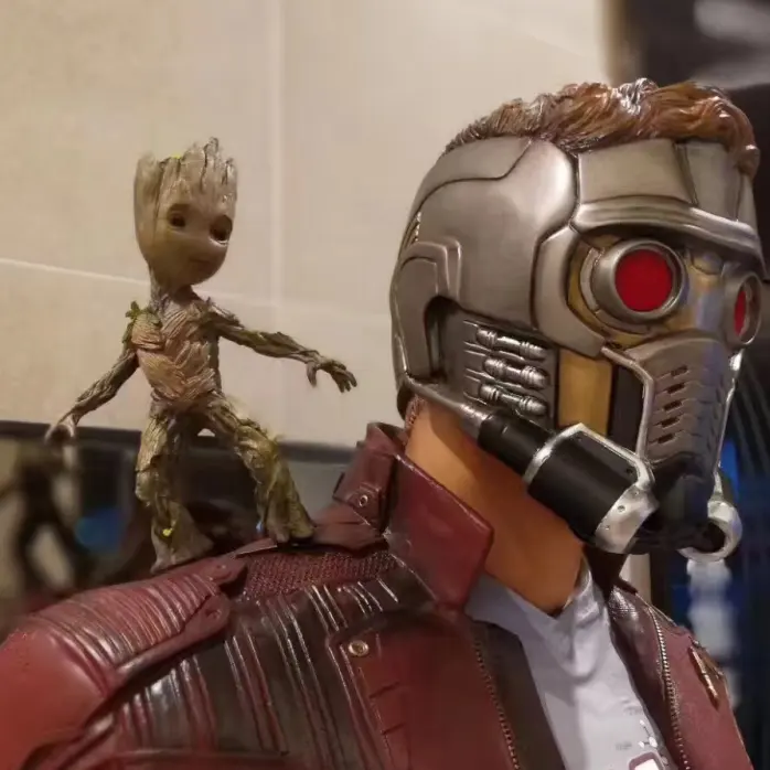 Figura de personagem de filme vívido Star-Lord série de super-heróis TV e filme em fibra de vidro escultura