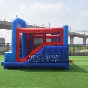 Grand château sautant plein d'entrain à louer Mar-vel Aveng-ers Maison <span class=keywords><strong>de</strong></span> rebond Toboggan Combo Gonflable Ville amusante rebondissante - Product Image 6