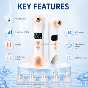 Custom Logo Visual <b>Vacuum</b> Blackhead Remover with Heating Function Adjustable 5 Levels of Suction Power <b>Vacuum</b> Blackhead Removal - Product Image 2