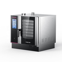 Équipement de cuisine pour restaurant commercial, acier inoxydable 304, four combiné à écran tactile intelligent à 6 plateaux avec système d'auto-nettoyage