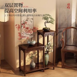 Multi-tiered flower stand/<b>shelf</b>, a <b>modern</b> Chinese style flower bed with perfect carving, ideal for decorating the dining room - Product Image 3