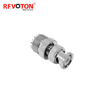 Adaptateur de connecteurs radio BNC mâle vers UHF SO239 PL-259 femelle à sertir pour antennes RF et appareils LAN sans fil