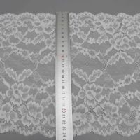 Dentelle Raschel florale large en nylon élastique de luxe, deux modèles, pour robes de mariée et robes de soirée, directement de l'usine