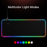 Tapis de souris rétroéclairé Led RGB, 7 couleurs, étanche, parfait pour jeu Gamer, pour grand bureau, nouveau modèle 2022