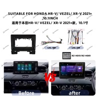 Cadre d'autoradio pour HONDA HR-V VEZEL XR-V 2021+ – Cadre d'écran de moniteur de voiture, façade de tableau de bord, cadre de radio Android pour voiture