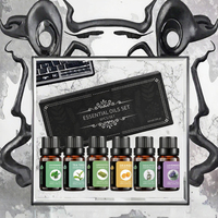 Ensemble de 6 bougies aromathérapeutiques artisanales, huile de massage à la lime exclusive, huile essentielle d'arbre à thé 100% pure, distillée à la vapeur
