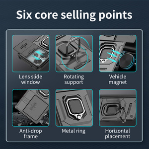 Funda protectora de teléfono personalizada anticaída de lujo con anillo de Metal para Redmi 13 Note 12 Pro Plus S Turbo 4 Pro - Product Image 3