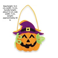 Sac à bonbons d'Halloween personnalisable pour enfants, pochette portable pour la collecte de bonbons, motif citrouille, cadeaux de fête, vente directe d'usine