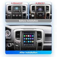 CARUPEZ Stereo Mobil Android 9.7 inci GPS untuk Dodge Ram 1500/2500/3500 2013-2018 Model Vertikal Tesla 8 Core 7862S GPS DSP