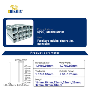 Clous à couronne étroite 18GA série 90 9016-9040 galvanisés robustes pour cloueuse pneumatique, construction, palettes, bois, acier lisse - Product Image 5
