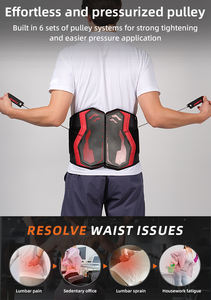 <span class=keywords><strong>Cinturón</strong></span> de Soporte Lumbar AOFIT Transpirable y Ajustable <span class=keywords><strong>con</strong></span> Sistema de Poleas y Diseño de Cordón para Alivio del Dolor - Product Image 2