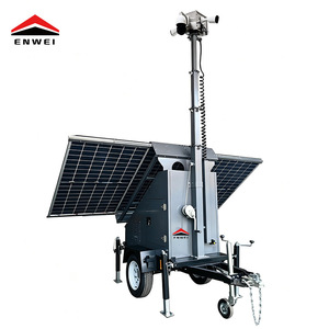 Générateur solaire mobile portable sur remorque avec 3 panneaux solaires monocristallins de 400W <span class=keywords><strong>pour</strong></span> chantier de construction - Product Image 3