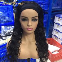 Perruques en cheveux humains de qualité supérieure, densité 220 %, avec bandeau, bandeaux de luxe pour perruques
