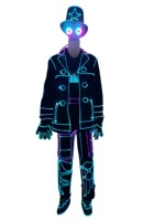 Nouveau costume Tron Cosplay tenue à fibres optiques vêtements lumineux Disco DJ vêtements de spectacle de danse