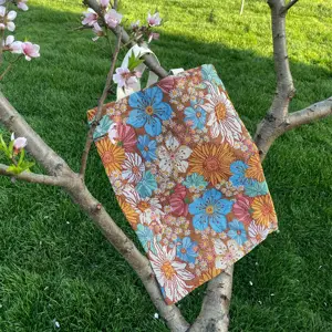 Sacola de compras alta Quatly Desenho personalizado sacola de compras tecido jacquard sacola de tapeçaria