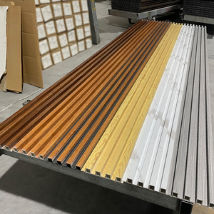 Panel de Pared de <span class=keywords><strong>PVC</strong></span> WPC Impermeable e Ignífugo SONSILL, Tablero de <span class=keywords><strong>Listones</strong></span> Acanalados de <span class=keywords><strong>Madera</strong></span> y Plástico Compuesto para Revestimiento de Hoteles en Interiores/Exteriores, TV - Product Image 1