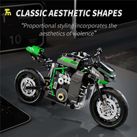 Blocs de construction pour enfants et adultes, collection de modèles de motos, briques d'assemblage, jouets DIY, jouets pour cadeau