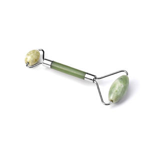 100% Réel Naturel Petite Fleur Verte <span class=keywords><strong>Jade</strong></span> Anti-Vieillissement Visage Rouleau <span class=keywords><strong>Masseur</strong></span> pour le cou minceur rouleau de beauté - Product Image 4