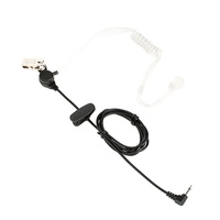 Écouteur tubulaire Power Time PTE-800l avec prise audio 3,5 mm, écoute unilatérale, câble enroulé en PU (renforcé de Kevlar) pour talkie-walkie