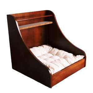 Maisonnette en bois pour animaux de compagnie, espace de repos calme et confortable avec lit moelleux pour chiens et chats - Product Image 4