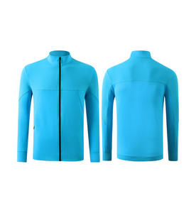 Chaqueta Deportiva Azul de Tejido Softshell, Cuello Alto, Cierre Completo, Resistente al Viento, Impermeable y Transpirable, para Correr - Product Image 5
