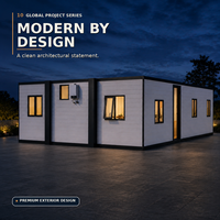 Maison préfabriquée en acier moderne, design extérieur haut de gamme, structure modulaire durable pour projets mondiaux, conception extensible et pliable