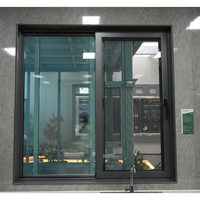 Ventana Abatible Lateral de Aluminio Resistente a Huracanes, Insonorizada, con Vidrio Templado, Diseño con Certificación Energy Star, para Baño de Villa